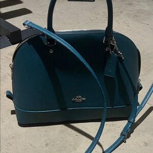 Coach teal Dome Satchel Bag & wallet